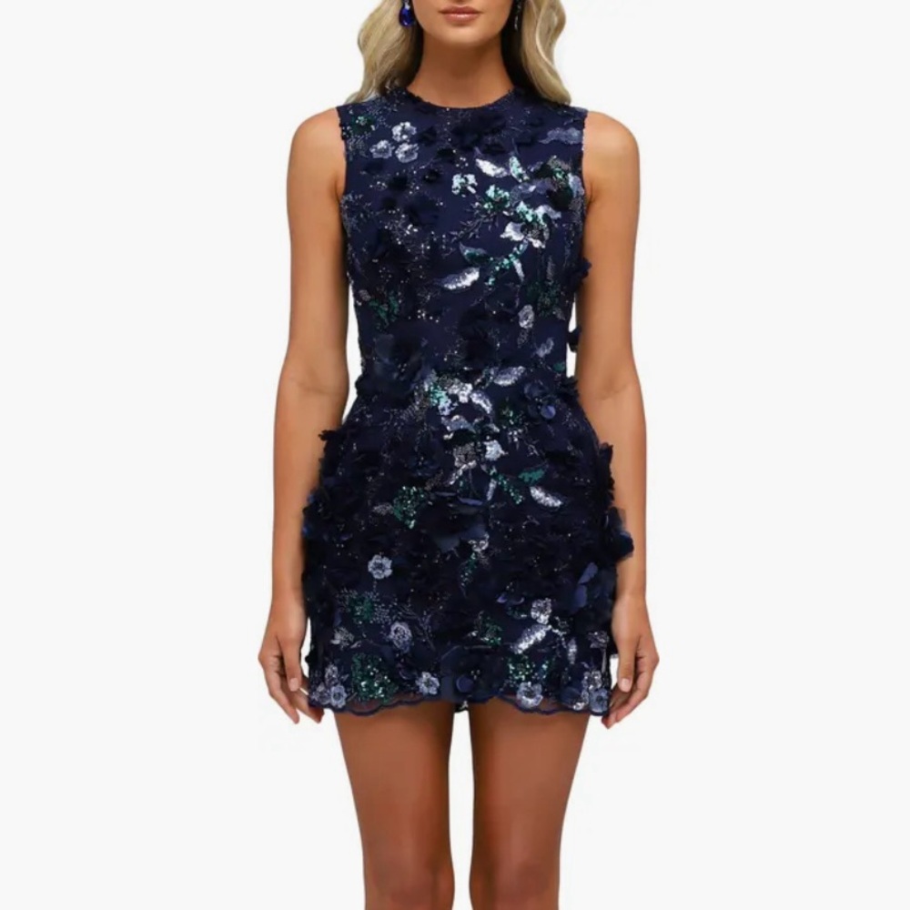NWT Helsi Miranda Sequin Floral Minidress
